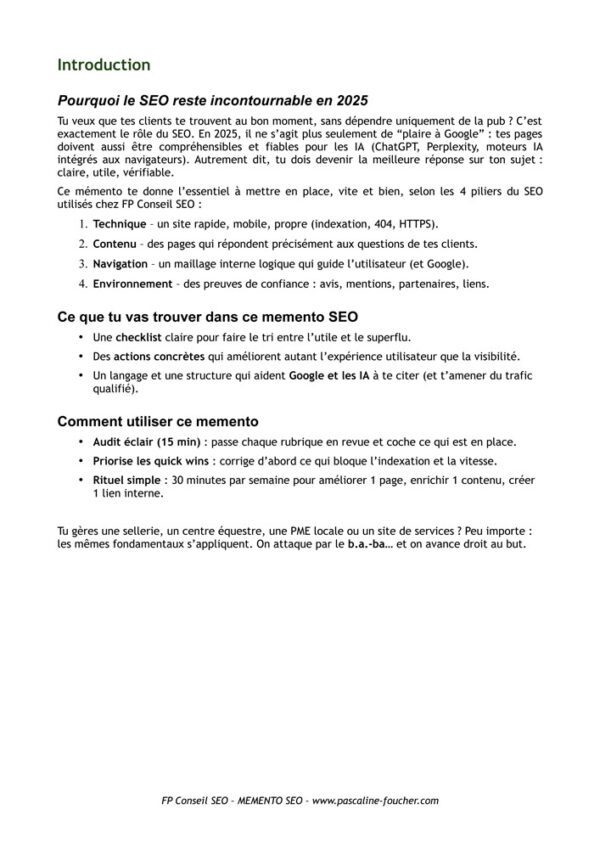 intro memento SEO guide du référencement naturel pour Google et les IA