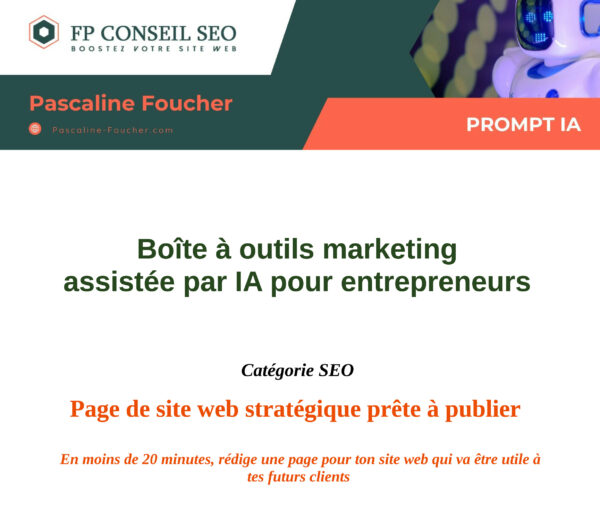 prompt IA rédiger une page pour un site web